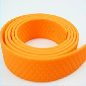 Oranžna embossed Pattern Udobna prevlečena nylon Webbing za pse ovratnik