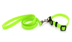 25mm Solid Green Soft Pas Leash nastavljiv nepremočljiv Dog usposabljanje ovratnike